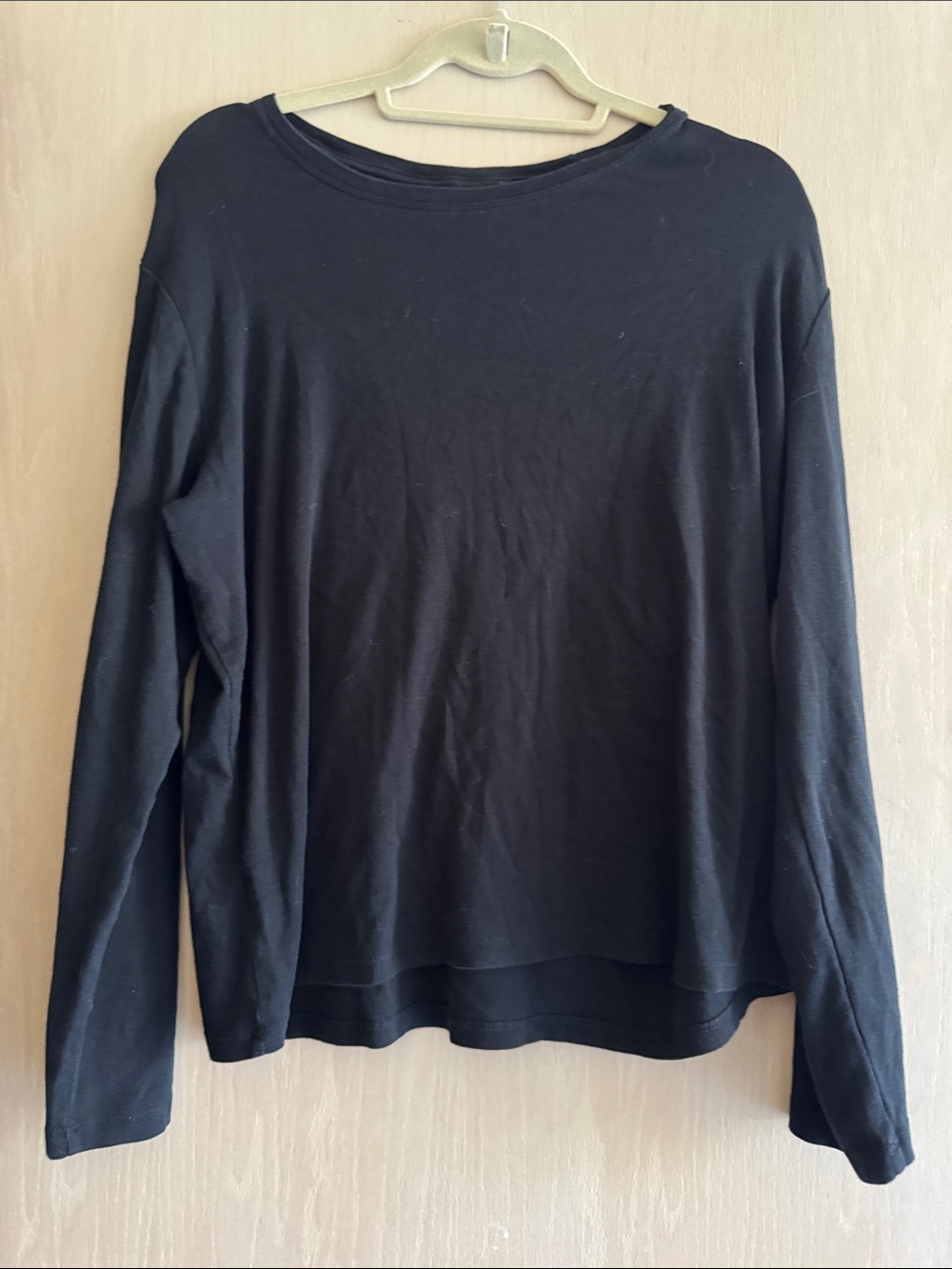 Chico's Cotton Black Long-Sleeve Boatneck Top size 3/XL